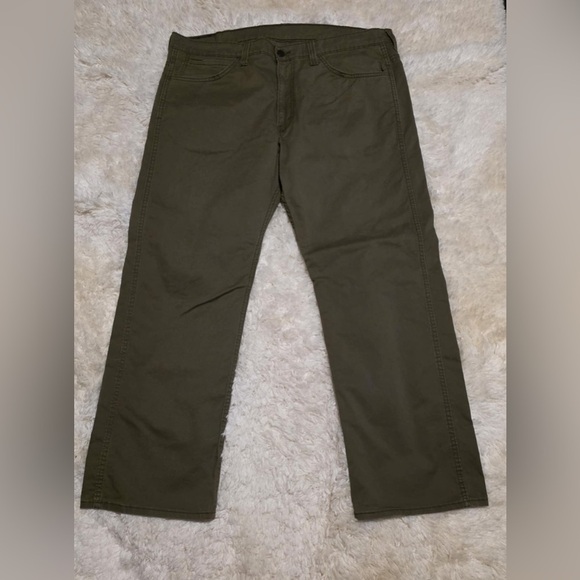 Levi's Other - Levis 569 Men’s Loose Straight Army Green Black Label Levi's Denim Jeans EUC